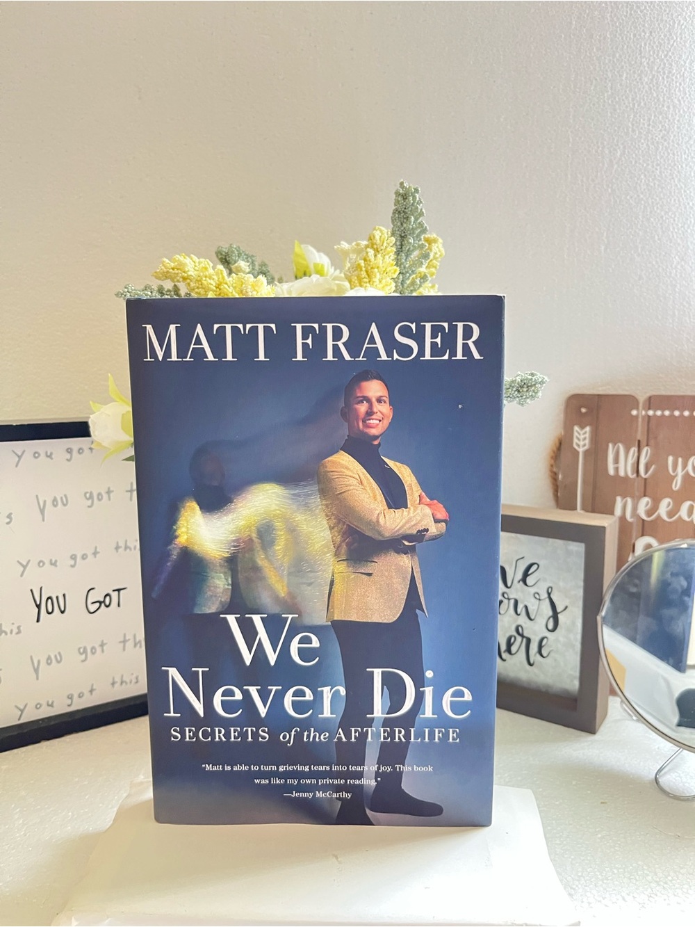 We Never Die Wall Art Print - Blue and Gold